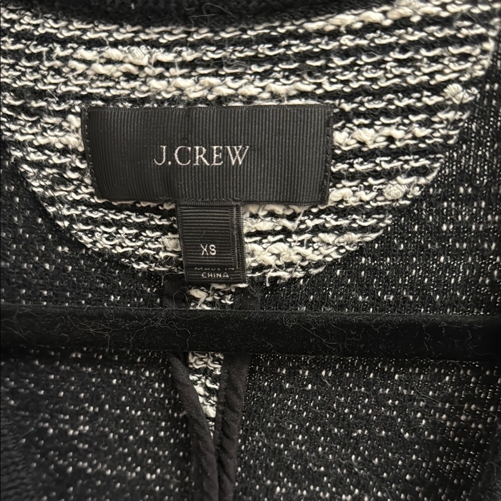 J. Crew Women's Striped Black and White Cardigan - Picture 3 of 4